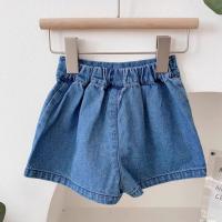Pantalones Cortos De Denim Para Niñas Estampados De Oso Estilo Coreano Veraniego Cierre Elástico Talla True Fit - details 1