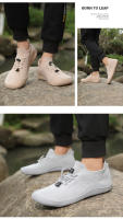 Tendón de res antideslizante zapatos de cabeza ancha para hombres y mujeres de moda y cómodos - details 15