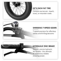 GUNAI-T bicicleta eléctrica para adultos 1000W bicicleta eléctrica de carretera 48V 21Ah Fatbike MTB E-bike 20 "bicicleta eléctrica de montaña 60 KM/H velocidad máxima - details 6