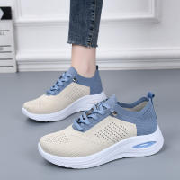 Zapatillas Deportivas de Moda para Mujeres Fly Weave Pareja Zapatillas de Correr Transpirables Casuales Alineación de Tela Cierre de Cordones - details 3