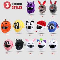 Funda protectora de cara completa para casco de motocicleta, conjunto de felpa de dibujos animados, conejito de seguridad - details 2