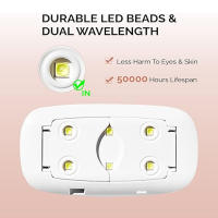 Lámpara LED Portátil Mini Secador de Manicura de Belleza para Uso Doméstico - details 5