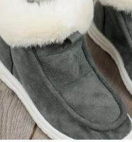Simple Solid Color Thickened Medium Tube Warm Snow Boots Fashion Comfortable Thick Bottom Snow Boots Women Footwear - details 14