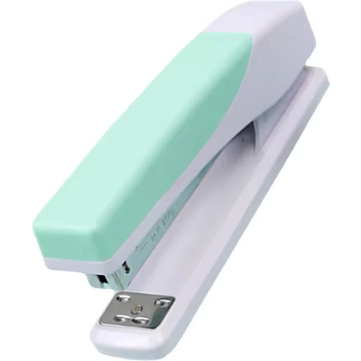 Grapadores para escritorio, trabajo resistente, suministros de oficina, grapadora de escritorio, goma púrpura, portátil para niños - 1
