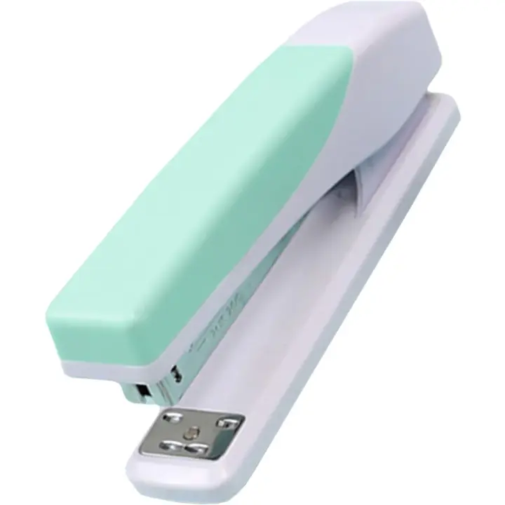 Grapadores para escritorio, trabajo resistente, suministros de oficina, grapadora de escritorio, goma púrpura, portátil para niños - 1