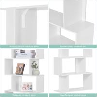 Estantería de Libros 6 Compartimentos de Almacenamiento de Pared Blanco MDF 60x23,5x160cm - details 1