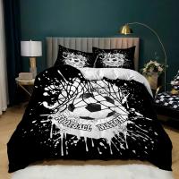 Juego de Ropa de Cama con Diseño de Fútbol 3D Popular Microfibra Suave con Funda de Almohada y Funda de Edredón para Tamaños Queen King Single - details 6