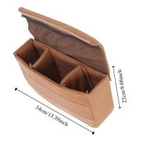 Bolsa Oxford para inserciones de cámara, impermeable, súper gruesa, organizador de fotografía, bolsa portátil negra para cámara impermeable - details 0