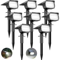 Luces Solares LED Exterior Jardin [8 Paquete/72LED], LED Exterior Solares Potente Impermeable Lampara Luz Solar Exterior Iluminacion para Suelo Exteriores, Blanco Calida - details 48