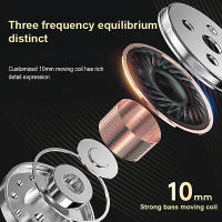 Auriculares con cable de graves pesados ​​HIFI, auriculares intrauditivos AUX de 3,5mm para videojuegos, auriculares de música dinámica, auriculares estéreo con cancelación de ruido y micrófono - details 5