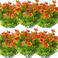 Conjunto de 6 Flores Artificiales de Eucalipto Violeta para Jardinería Exterior y Decoración de Arreglos Florales en Balcón - details 1