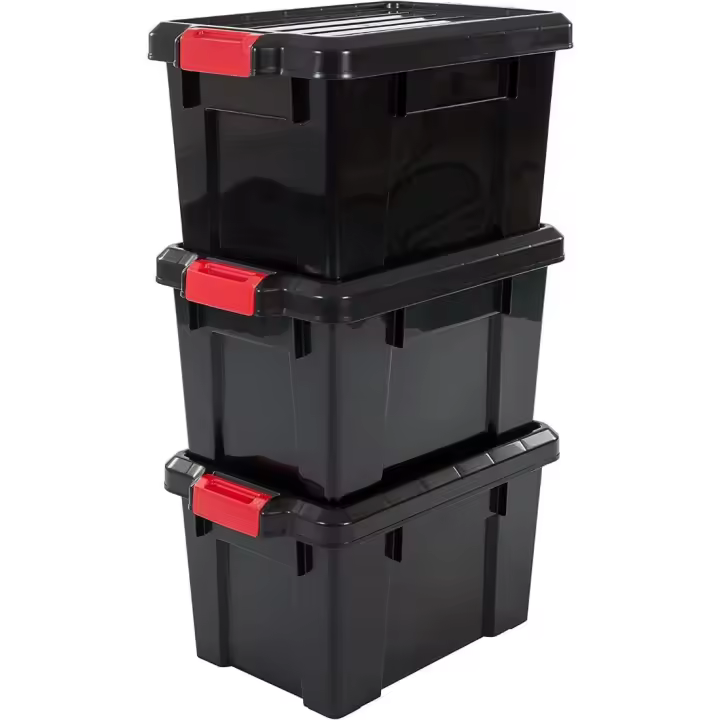 Juego de Cajas de Almacenamiento Ohyama 46l. x 29,7an. x 25,7al. Cierre a Presión Apilable Garaje - 1