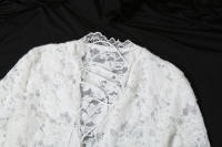 BUNO-vestido de encaje transparente para mujer, maxivestido Sexy de manga larga con cuello redondo, vestido de vaina, bata de noche impresionante - details 7