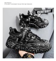 Hombres 2025 primavera y verano nueva malla de moda transpirable deportes ligeros suela suave papá popular versátil zapatos casuales. - details 18