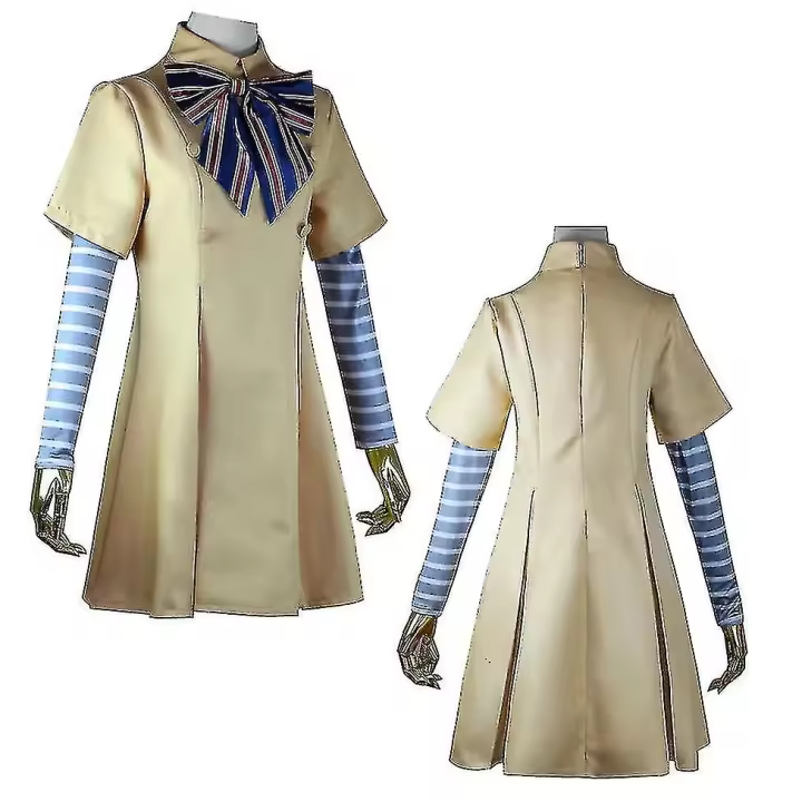 Disfraz de cosplay de M3gan para niñas con peluca, traje de fiesta de carnaval de película de terror - 1