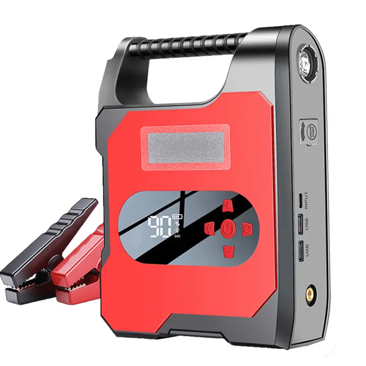 Inalámbrico Startup Portátil de 32000mAh Para Vehículos Diesel Gasolina Compresor de Aire Pump - 1