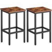 Juego de Taburetes de Bar de Altura de 61 cm Duradero Fácil Montaje Negro EBB01MD01 - details 9
