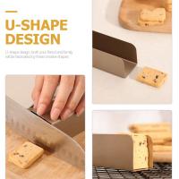 Cortadores de galletas de acero al carbono antiadherentes, molde rectangular para galletas, forma de U, 2 piezas - details 5