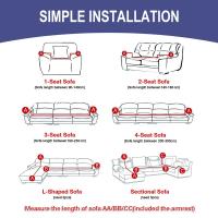 Fundas para Sofás largos elásticos, cubierta para Sofá de Rinconera en Forma de L, Ajustables Extraíbles Lavables - details 1