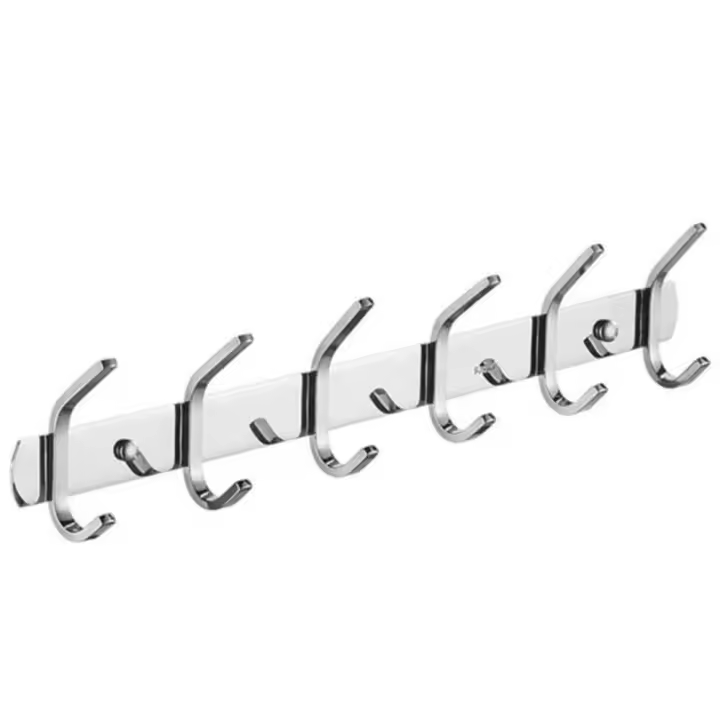 Perchero de acero inoxidable, perchero de pared, perchero, gancho para baño, perchero de pared de acero inoxidable - 6 C - 1