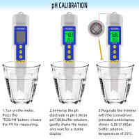 3 in 1 PH TDS meter water quality Purity Acidity tester temperature analyzer for Aquarium swimming pool Acidometer monitor 30% - details 4