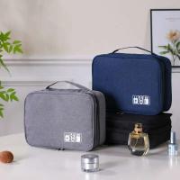 Bolsa organizadora de almacenamiento de 3 capas: multiusos para tecnología, cosméticos y gestión de cables con diseño de diseño inteligente - details 5
