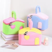 Bolsas de almacenamiento de cosméticos con forma de casa, bolsas de maquillaje de dibujos animados de estilo coreano de gran capacidad, impermeables con asa - details 4
