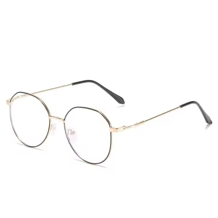 Monturas de gafas cuadradas clásicas protectoras de luz azul de metal redondo para hombre, gafas transparentes para ordenador, gafas para mujer - 1