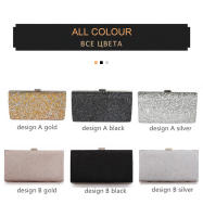 Bolso de mano de noche con lentejuelas de diamante para mujer, bolso de mano para boda, bolso de hombro para Banquete de fiesta, negro, dorado y plateado - details 6
