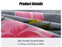 Sábanas de flores rotas para cama, colcha sencilla en la cama de talla grande, sábanas dobles Queen King con fundas de almohada, 3 uds. - details 2