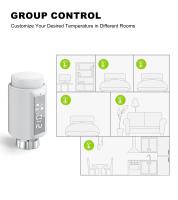 GIRIER-Válvula de radiador termostático inteligente TRV, controlador de temperatura programable ZigBee, termostato inteligente, compatible con Alexa - details 12