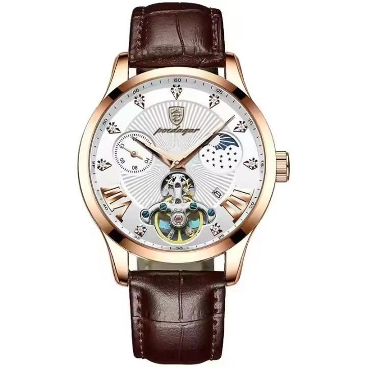 Reloj de hombre luminoso impermeable de marca suiza reloj de cuarzo con calendario ultrafino - 1