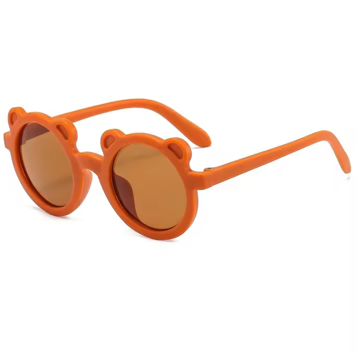 Gafas de sol redondas con forma de oso de dibujos animados para niño y niña, anteojos de sol clásicos con protección UV, a la moda - 1