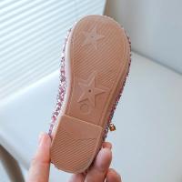 Zapatos de cuero con diamantes de imitación brillantes para niñas, zapatos de cristal para niñas, zapatos planos de vestir para niñas, fiesta de boda, perlas, abalorios ostentosos - details 28