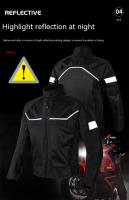 Chaqueta de Moto Transpirable VEMAR Anti-caída, Resistente al Desgaste, Tejido Reflectante con Almohadillas Protectoras CE Cierre de Cremallera Estilo Redondo Tallas S-4XL - details 5