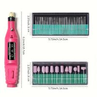Juego de taladro eléctrico para uñas con diferentes puntas, kit de manicura y pedicura de alta potencia, equipo de arte de uñas - details 0