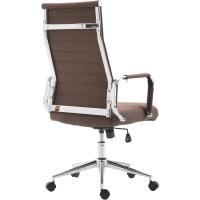 Silla De Oficina Kolumbus Ergonómica En Tela con Ruedas I Silla De Escritorio Regulable En Altura y Giratoria, Color:marrón - details 7