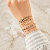 Pulseras personalizadas con 26 letras en inglés, pulseras con nombre de circonita de cristal, pulseras con letras deslizantes DIY, joyería de cumpleaños - details 2