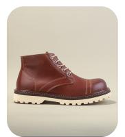 Botas retro casuales de media caña, botines de piel de vaca, zapatos de cuero de moda, botas de trabajo. - details 4