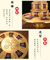 Ocho auspiciosos tibetanos Manzha Panman Tea Luo Xiupan Manda con bandeja mediana - details 3