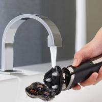 Kemei-Afeitadora eléctrica recargable por USB para hombre, máquina de afeitar con 3 cuchillas rotativas para Barba, en seco y húmedo, resistente al agua, con pantalla LCD - details 1