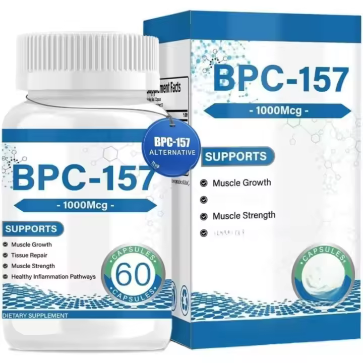 Cápsulas de Peptido BPC 157 de Alta Potencia 1000mcg para Recuperación Muscular y Salud Estomacal - 1