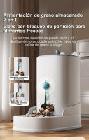 4.4L Comedero automático para gatos y perros, cuenco de agua transparente, dispensador de almacenamiento de alimentos para mascotas, contenedor, accesorios para cachorros y gatitos, 4,4 L - details 2