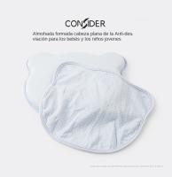 Almohada para ayudar a prevenir y tratar las deformidades de la inclinación de la cabeza, almohada de cuna para recién nacidos, cojín ergonómico para bebés, almohada osito con funda extraíble - details 1