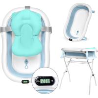 Bañera Plegable para Bebé de 80cm con Soporte Bañera de Bebé con Termómetro - details 14