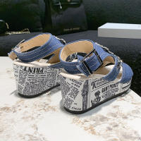 Sandalias de cuña mujer, estilo boho, zapatos de punta abierta,verano - details 6