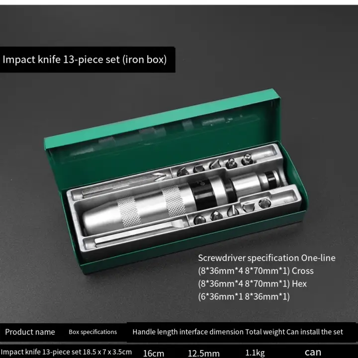 Extractor de tornillos de alto par, juego de herramientas de tornillos de 13 piezas de dureza resistente al agua, Kit de herramientas de reparación resistente a la corrosión y a impactos - 1