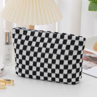 Bolso De Maquillaje Aesthetic De Cuadros Organizador De Cosméticos Para Viajes Bolsa De Almacenamiento Para Mujeres Con Cierre De Cremallera - details 5