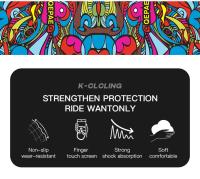 Guantes de ciclismo con estampado al por mayor, guantes de senderismo con dedos completos, guantes de invierno de malla de GEL para mujer - details 1