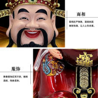 Estatua de Buda con ropa roja para el hogar, llamada para la literatura, oferta de hogar, apertura de tienda, decoración del Dios de la riqueza - details 3